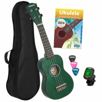 Cascha 3972 Sopran Ukulele Bundle Grün