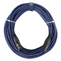 Cable Pronomic Stage DMX3-20 DMX 20 m, azul con contactos de oro