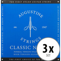 Augustine Gitarrensaiten Satz High Tension blau 3x Set