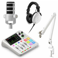 Rode Rodecaster Duo Weiß Podcast/Streamer Bundle Set