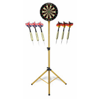 Stagecaptain DBS-1715 BullsEye Pro Dartscheibe + Ständer Set Gold