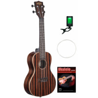 Kala KA-EBY-C Striped Ebony Concert Ukulele Set