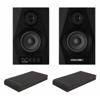 Reloop DSM-3 BT Schwarz Paar Set mit Absorberplatten