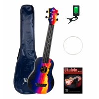 Flight TUSL EE Sunset Travel Konzert Ukulele Set