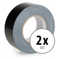 Stagecaptain DT-4850BK-PRO Gewebeband Klebeband Gaffa Tape 50m 2er Pack Schwarz