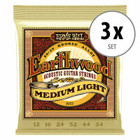 Ernie Ball 2003 Earthwood 80/20 Medium Light 3x Set