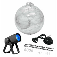 ADJ Saber Spot RGBW LED Pinspot Set inkl. Spiegelkugel 30 cm und Motor