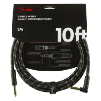 Fender Deluxe Series Cable Angled 3m Black Tweed