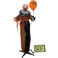 Europalms Halloween Clown Figur mit Luftballon Fußschalter Set