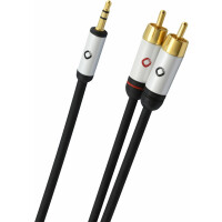 Oehlbach i-Connect Audio Kabel RCA Jack 1,5m schwarz