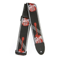 Gibson Nylon Guitar Strap 2" Red Logo