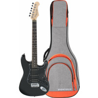 Rocktile Pro ST60-BK E-Gitarre All Black Gigbag Set