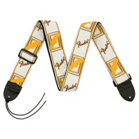 Fender Strap 2" Monogramm White/Brown/Yellow