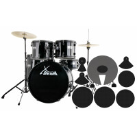 XDrum Rookie 22" Standard batería Black plus set de atenuador