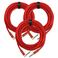 Set de 3 cables para instrumentos Pronomic Trendline INST-6B, 6 m en rojo