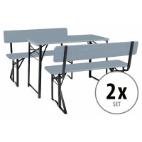 Stagecaptain BBDL-119 GY Hirschgarten tuinset met leuning voor balkon 119 cm grijs 2x set