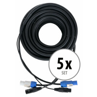 Pronomic Stage PPD-20 cable híbrido Powerplug/DMX Juego de 5