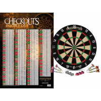 Stagecaptain DBS-1715C BullsEye Champion Dartscheibe Poster Set