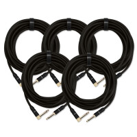 Set de 5 cables para instrumentos Pronomic Trendline INST-6B, 6 m en negro