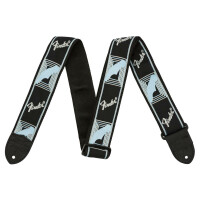 Fender Strap 2" Monogramm Black/Light Grey/Blue