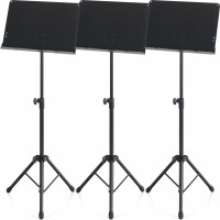 Conjunto de 3 atriles de orquesta Pronomic OS-01C cerradas con pinza para partituras