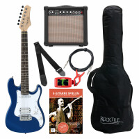 Rocktile Sphere Junior Guitare Eléctrique 3/4 Bleu SET avec ampli, cable et sangle