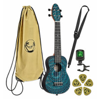 Ortega K2SS-BKC Keiki Superscale Ukulele Pack Blue Kaleidoscope