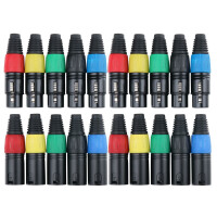 Pronomic set de clavijas XLR-hembra/macho 2x 10 piezas de colores