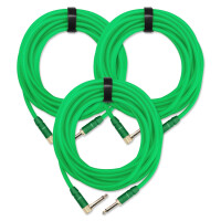 3x SET Pronomic Trendline INST-6NG cavo strumenti verde