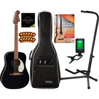 Fender California Standard Redondo Spruce Top Black - Pack De Démarrage