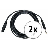 Pronomic Stage JSXF-5 XLR/Cable de sonido estéreo jack 5 m set de 2