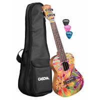 Cascha Art Series Konzert Ukulele Flowers