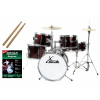 XDrum Junior Pro Red Drumset Kinderdrumstel (Donker Rood)