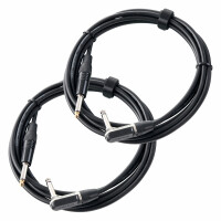 Pronomic Stage INST-A-3 cable de clavija jack en angulo 3 m, Set de 2