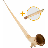 Lechgold Alphorn Zirbe F 360 cm 3-teilig Set inkl. Bb-Handrohr