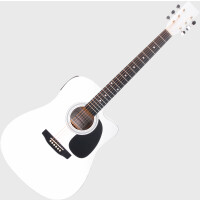 Classic Cantabile WS-10WH-CE Guitare Folk Blanc Avec Micro