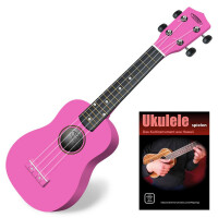 Classic Cantabile US-100 PK Sopran-Ukulele Pink Set inkl. Lernheft