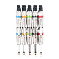 Pronomic Set de Prises Jack 6.35mm, 10 pièces colorées