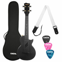 Cascha Carbon Fibre Ukulele Set Schwarz