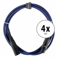 Pronomic Stage DMX3-2,5 DMX-kabel 2,5m SET 4x