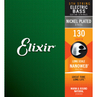 Elixir 15430 Nickel Plated Steel Einzelsaite .130