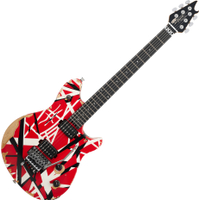 EVH Limited Edition Wolfgang Special Striped Series Red with Black and White Stripes