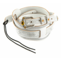 Gretsch Strap Tooled Vintage Leather White