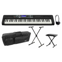 Casio CT-S500 Casiotone Keyboard Schwarz Deluxe Set