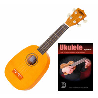 Classic Cantabile US-100P NAT Sopran-Ukulele Pineapple Set inkl. Ukulelenschule