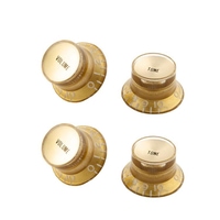 Gibson Top Hat Knobs Gold w/ Gold Insert 4 pc.