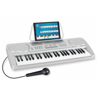 McGrey BK-4910SR Keyboard mit 49 Tasten und Notenhalter Silber