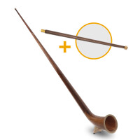 Lechgold Alphorn Nuss F 360 cm 3-teilig Set inkl. Fis-Handrohr