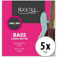 Rocktile Cordes de Basse Électrique, lot de 5