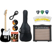 Shaman Element Series TCX-100B E-Gitarre Schwarz Starter Set